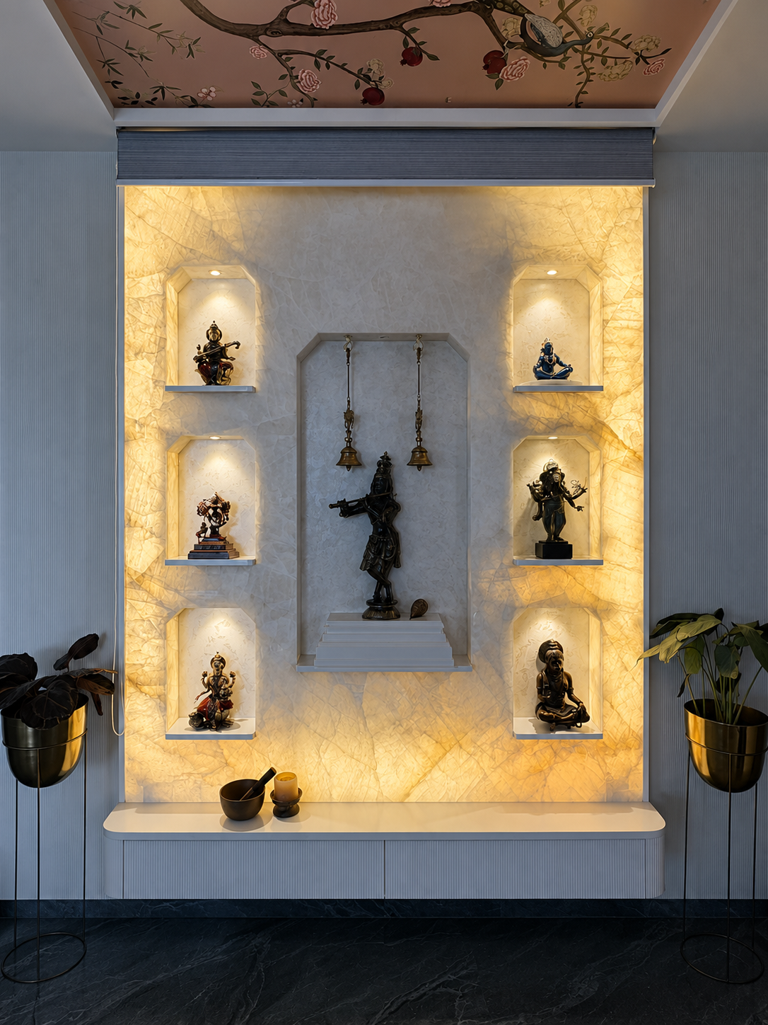 Serene Modern Temple Altar