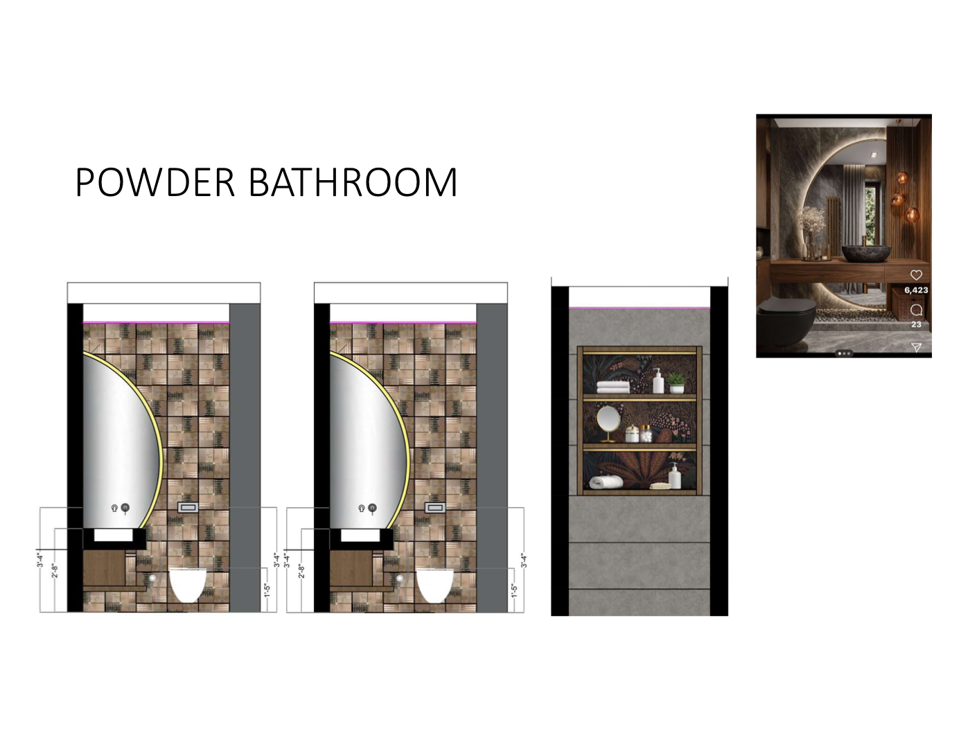 Bathroom Elevations — 2