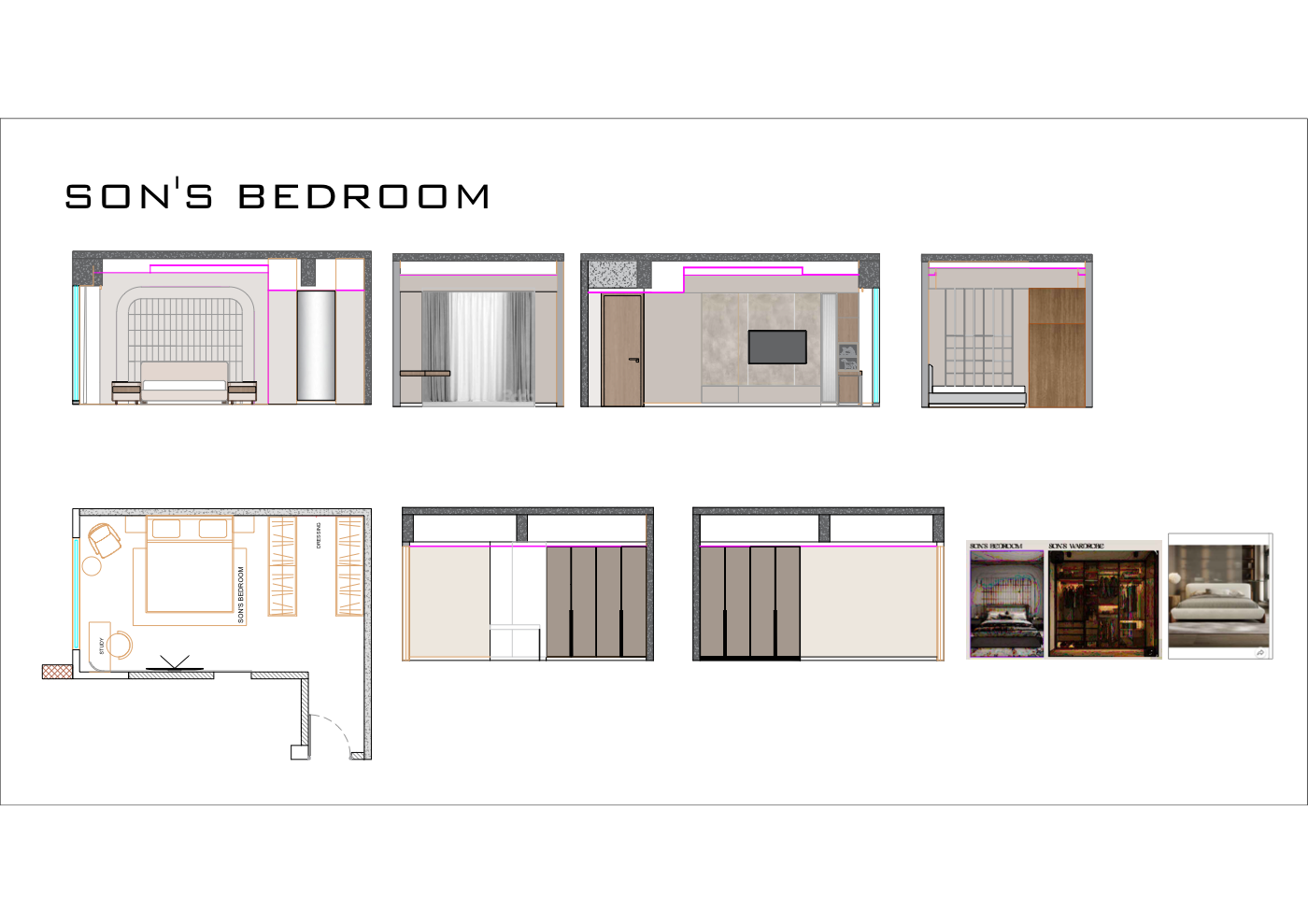 Son's Bedroom Layout