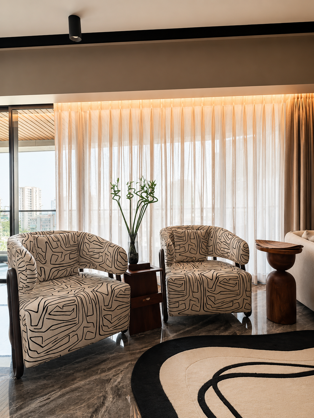 Modern Minimalist Lounge With